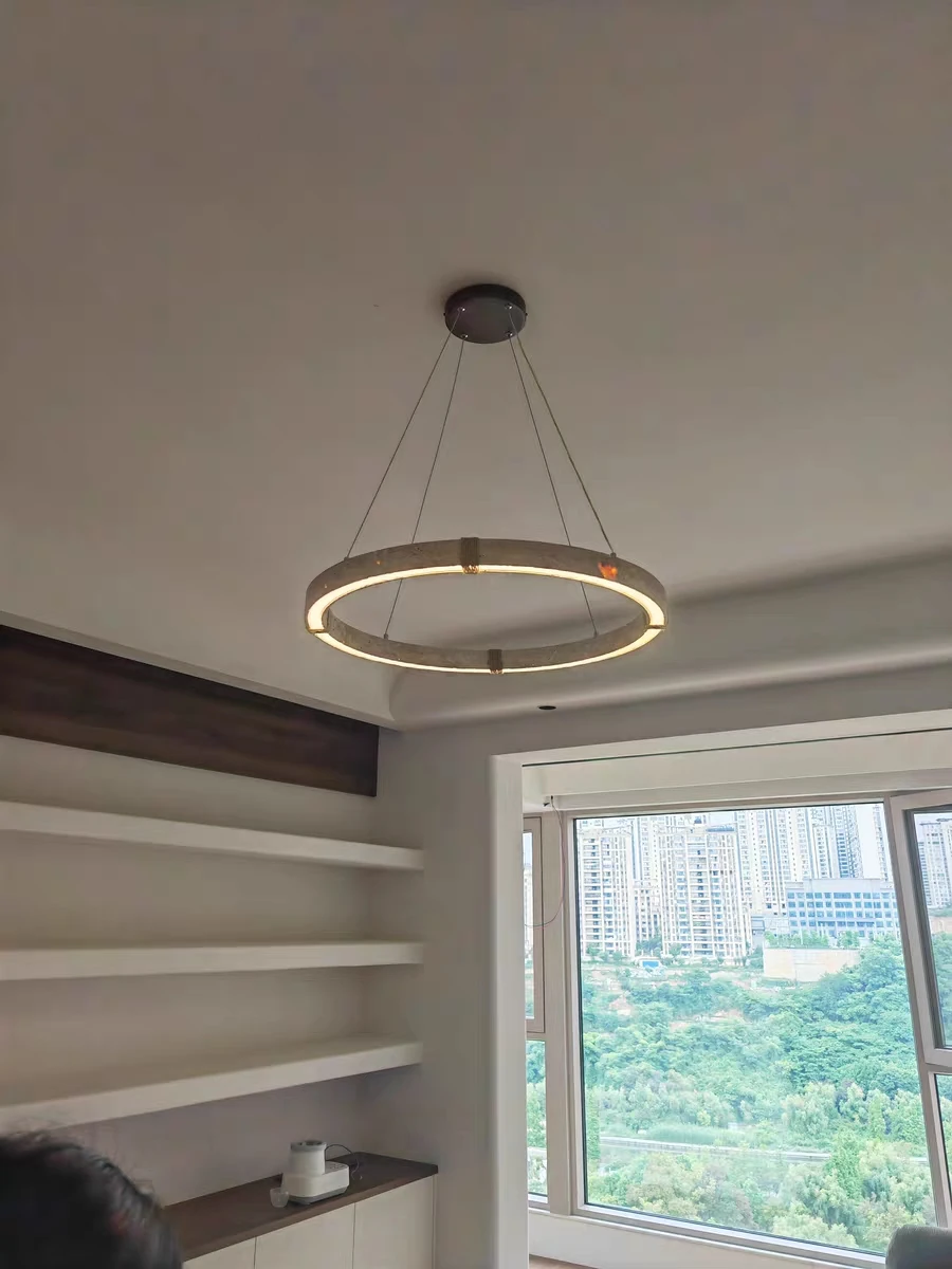 2025 الاتجاه الجديد ديكور المنزل سلسلة الحجر الثريا الزخرفية لغرفة المعيشة وغرفة الطعام #2