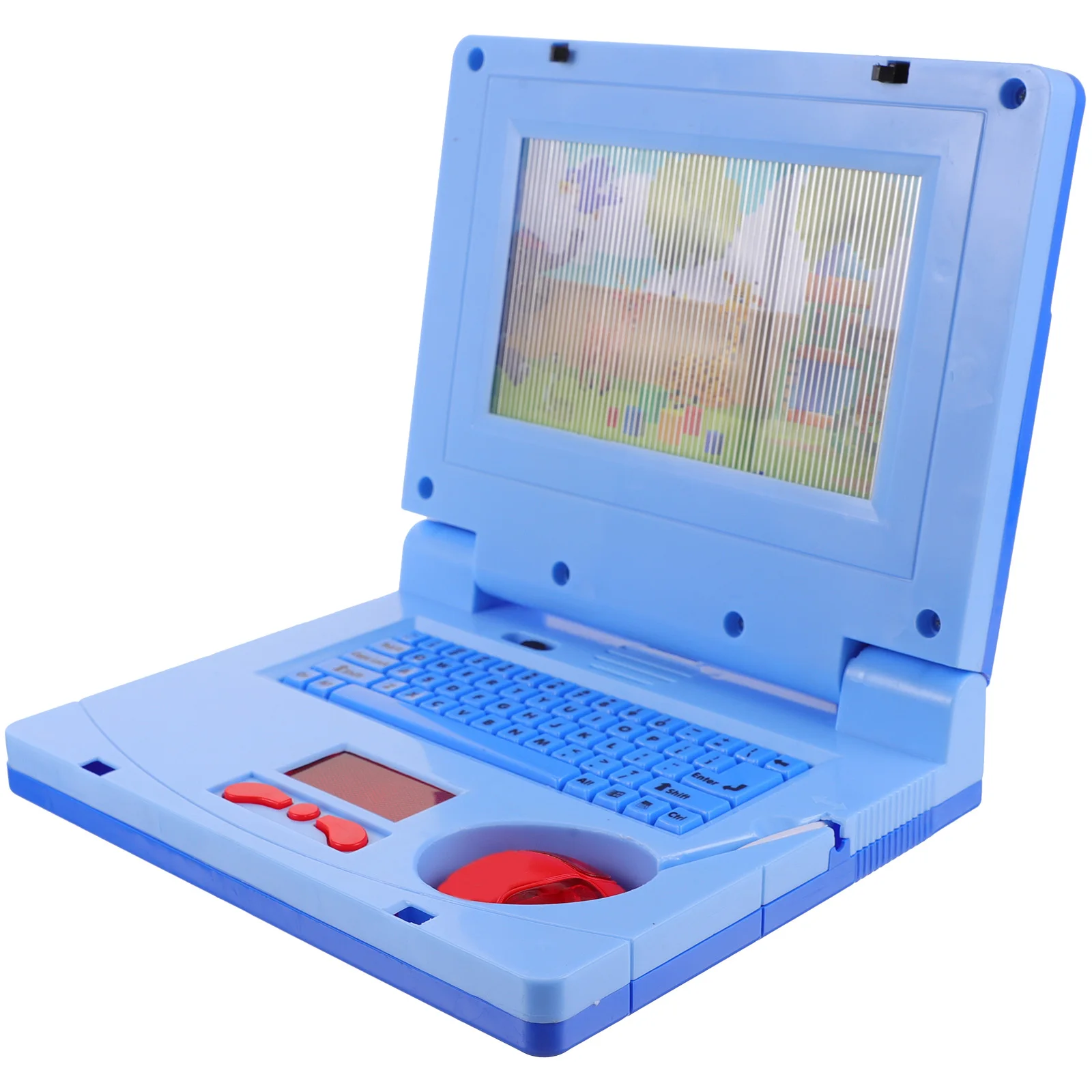 

Kids Laptop Machine Blue Early Education Notebook Cartoon Mouse Light Music Toy for Preschoolers Learning Cognitive Development