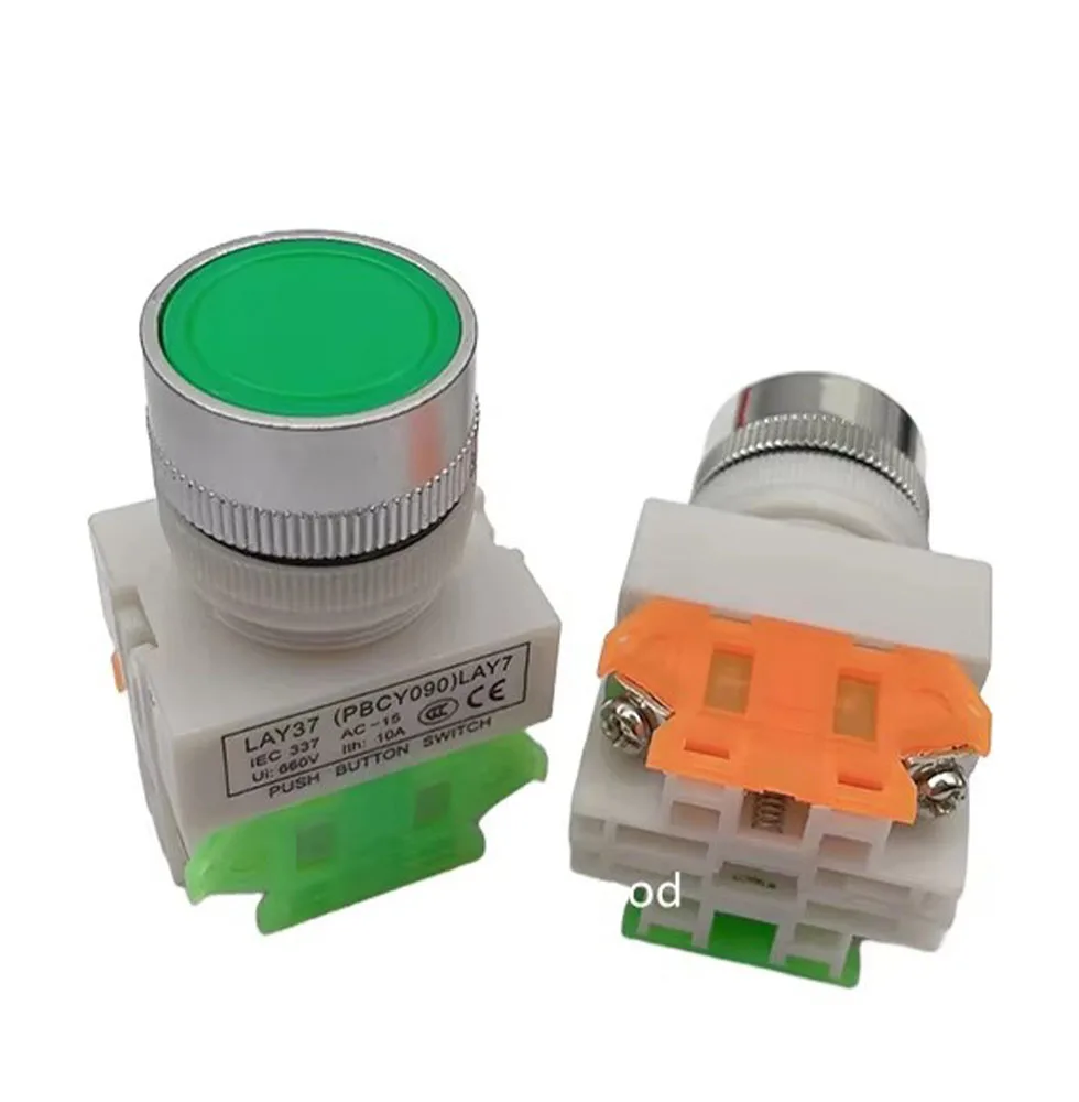 LAY7 (PBCY090) LAY37 11BN Red 10A 660V Momentary Push Button Switch 1NO 1NC