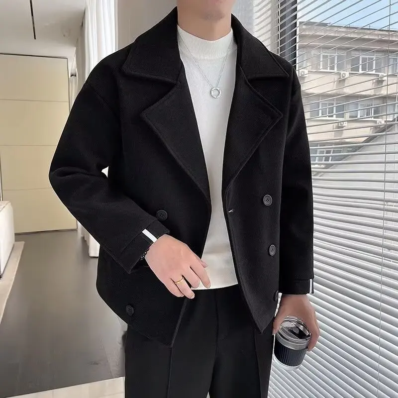 

Мужское пальто из шерстяной смеси с эластичной талией, стрейчевое, гибкое, эластичное, упругое, податливое, теплое