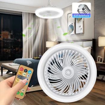 E27 plafondventilator licht met afstandsbediening 3 kleuren AC 85-265V 30W stille ventilator plafondlamp timerfunctie voor slaapkamer woonkamer