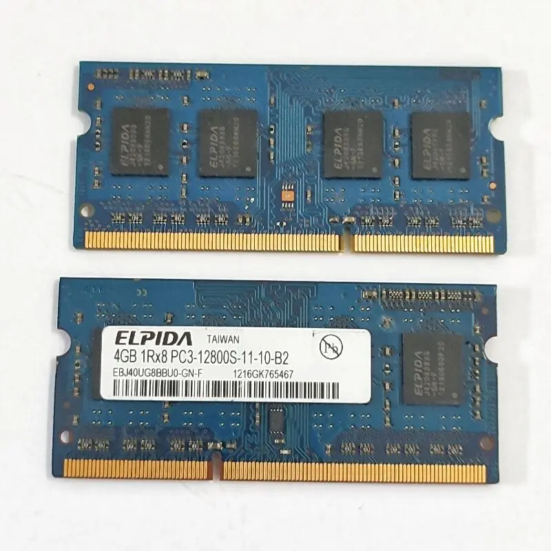 Elpida-ラップトップメモリ,モデルddr3,容量4gb,1x8,クロックレート1600/PC3-12800S v,sodimm,ピン1.5 mhz