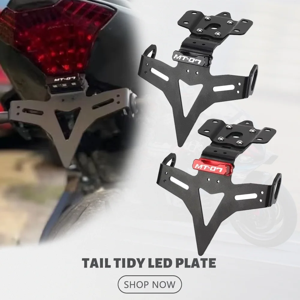 

2022 2023 MT 07 MT07 For Yamaha MT-07 FZ-07 Tail Tidy 2013-2021 Moto Cage Rear Fender Registration Bracket License Plate Holder