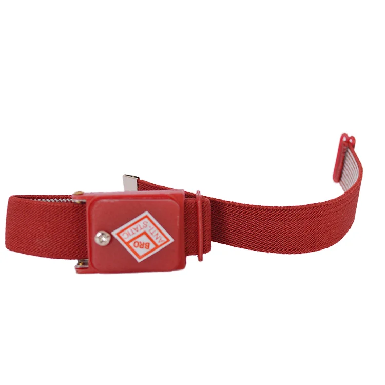 Roter antistatischer Armband-Fußring, kabellos oder kabelgebunden, für staubfreie Umgebung in der Fabrik, entfernt statische Elektrizität