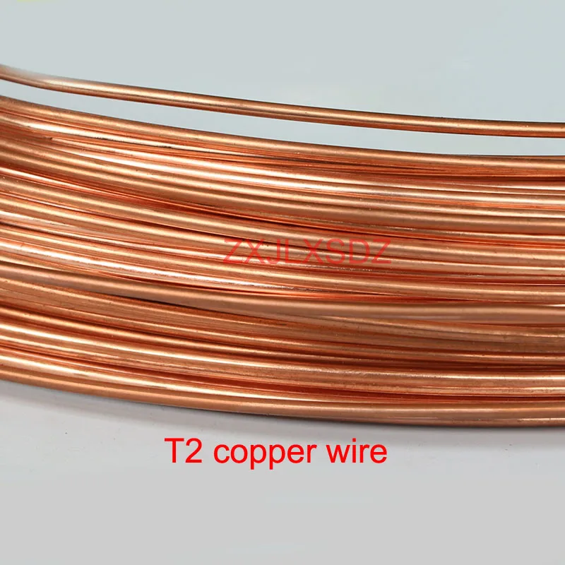 T2 pure copper wire red copper wire conductive solid wire fine Outer Diameter 0.2 0.3 0.4 0.5 0.6 0.8 1 1.2 1.5 2 2.5 3 4 5mm