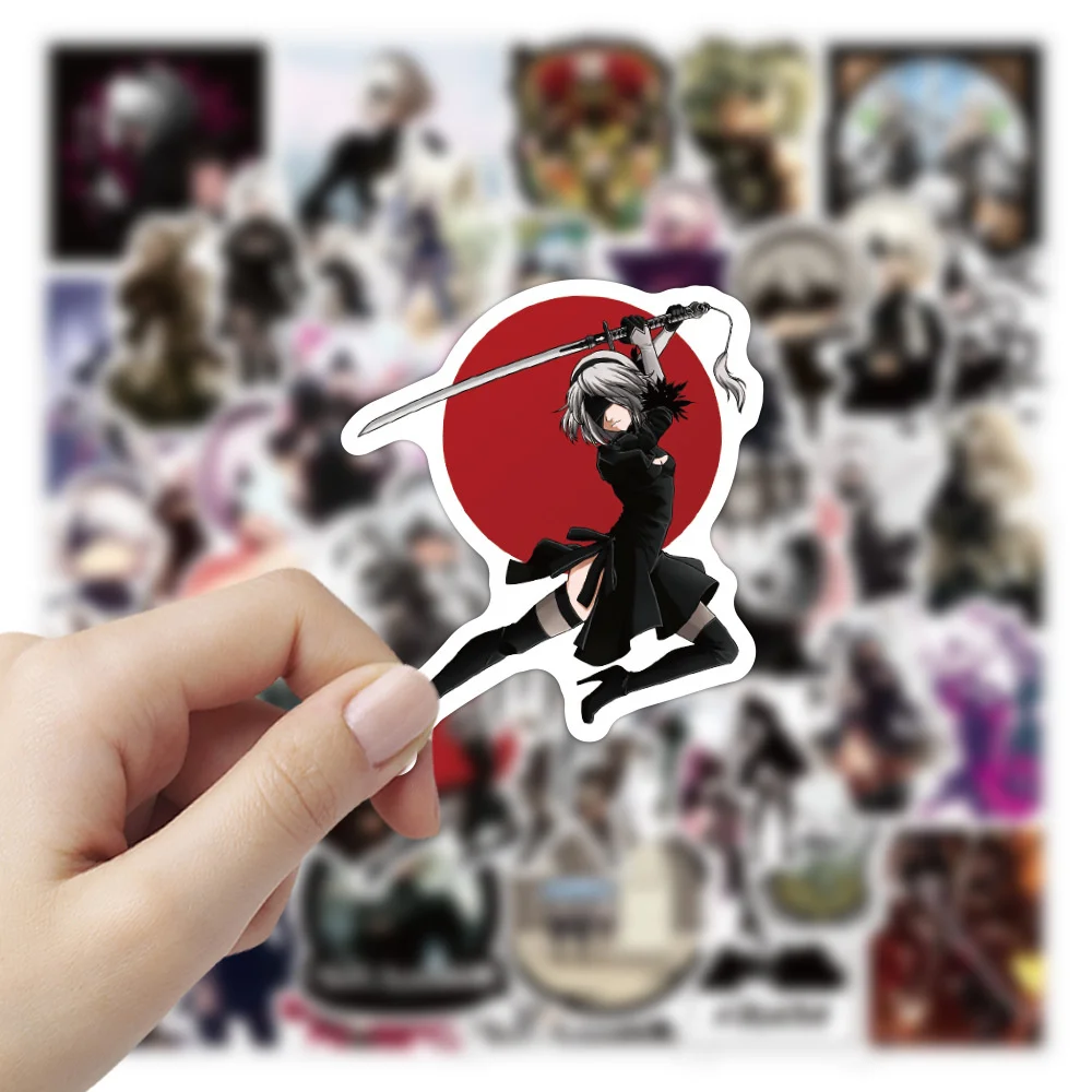 10/30/50PCS Adventure Cartoon Game NieR:Automata 2b Sexy Sticker for Luggage Laptop IPad Gift Car Water Cup Sticker Wholesale