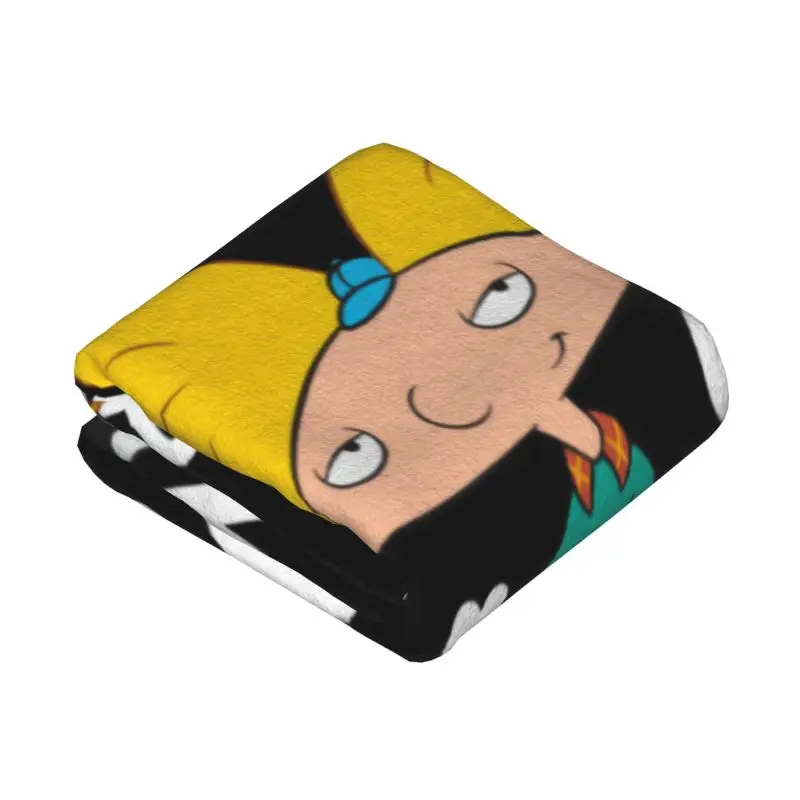 Custom Hey Arnold Animated Anime Helga Pataki Blanket Warm Fleece Soft Flannel Throw Blankets for Bedroom Couch Car Autumn