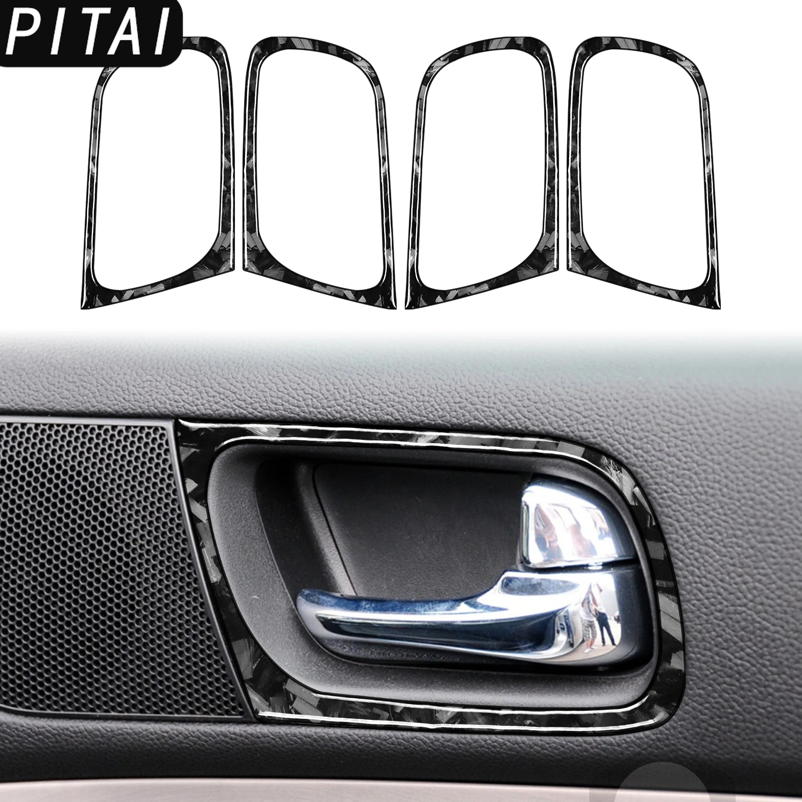 For Infiniti G37 2007-2013 Carbon Fiber Rear View Mirror A-Pillar Cover Panel decoration Strips Car Interior Accessories Sticker