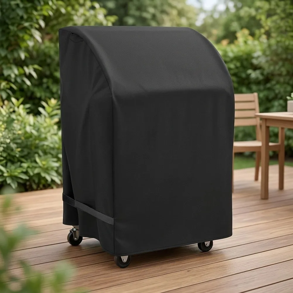 1pc 32-inch Gas Grill Lid Rainproof Oven Cover With Folding Side Table Grill Cover Wind Resistance Simple To Use