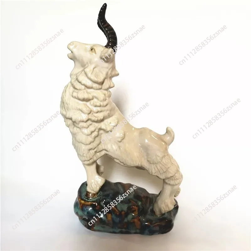 Ceramic doll animal blessing handicraft twelve zodiac sheep home decoration ornament gift living room desktop