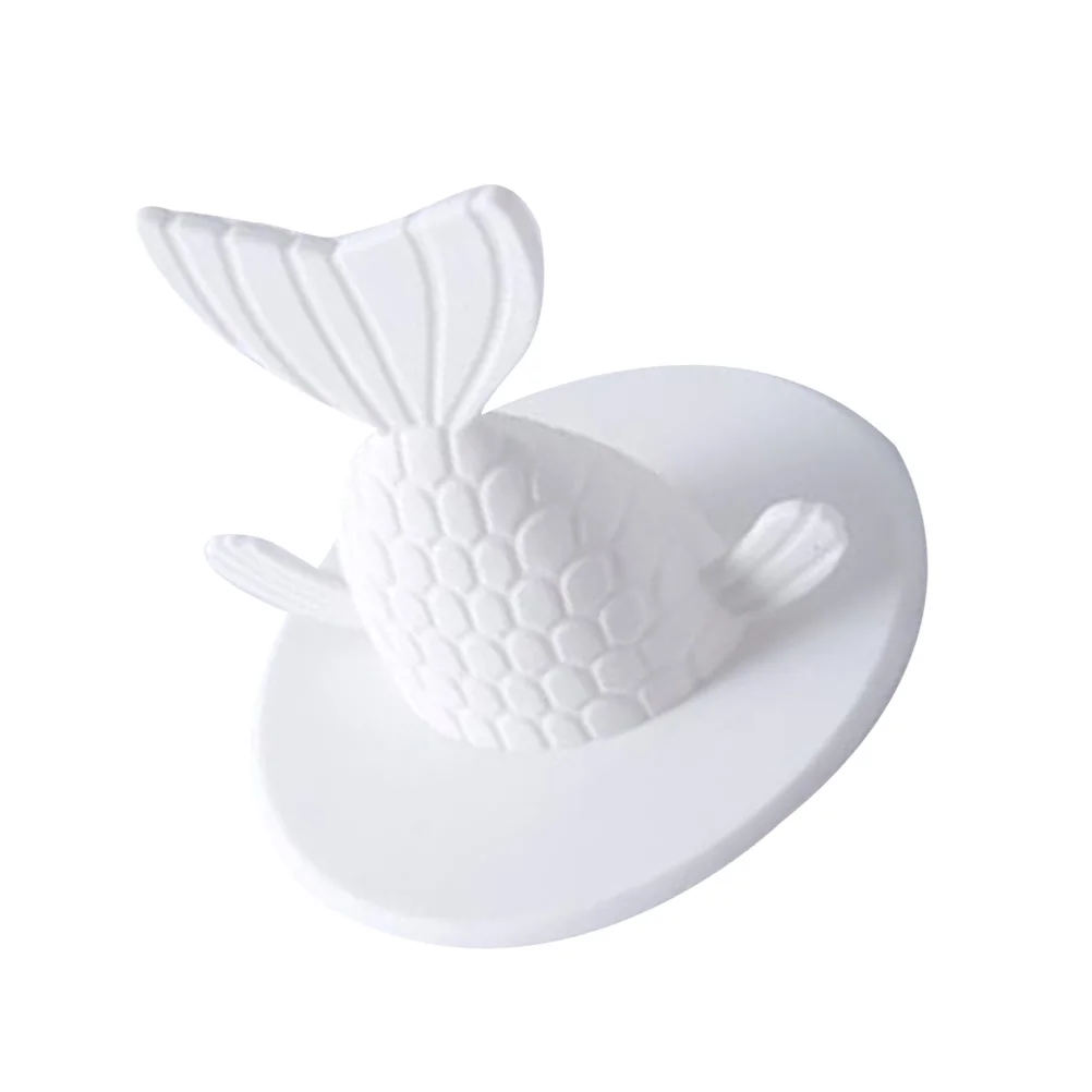 

Deodorant Floor Drain Sink Cover White Kitchen Accessories Bath Tub Stopper Fishtail TPR Material Strong Suction Block Cockroach