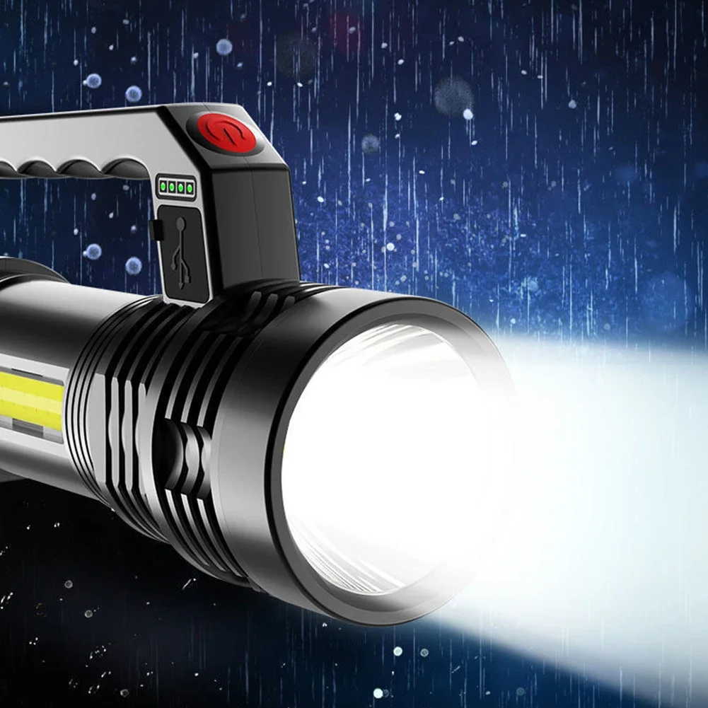 Powerful LED Flashlight Portable Searchlight Handheld Work Light USB Rechargeable Camping Lanterns Outdoor Waterproof Lantern