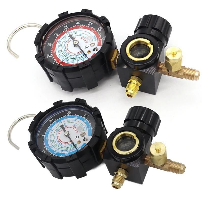 Air Conditioner Refrigerant Pressure Gauge For R410A 134A R22 R404A A/C Diagnostic Refrigerant Charging Tool