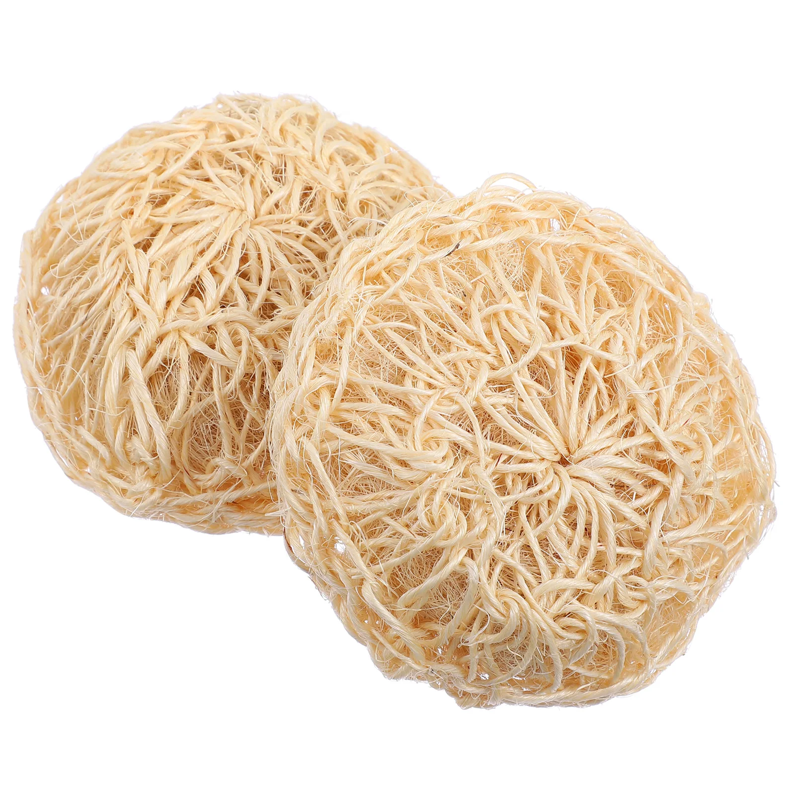 

2pcs Bath Ball Sponge Sisal Mesh Shower Adult Khaki Scrubber Body Exfoliating Bath Balls Premium Material Reinforced Edges