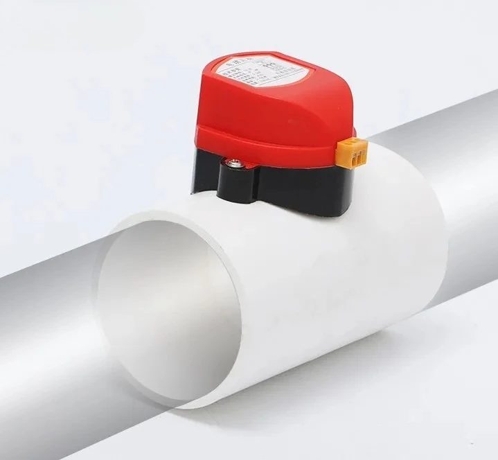 75/110/160/200mm ABS Plastic Motorized Damper PVC Check Valve Air Duct Volume Controller For Ventilation Pipe 220VAC
