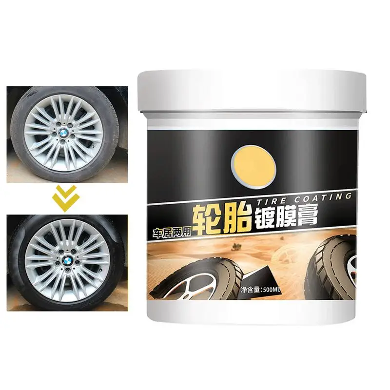 

Tire Shine Wax Shine Auto Tire Crystal Gloss Paste Black Wax Retreading Wax Tire Retreader For Trucks RVs Sedans Mini Cars And