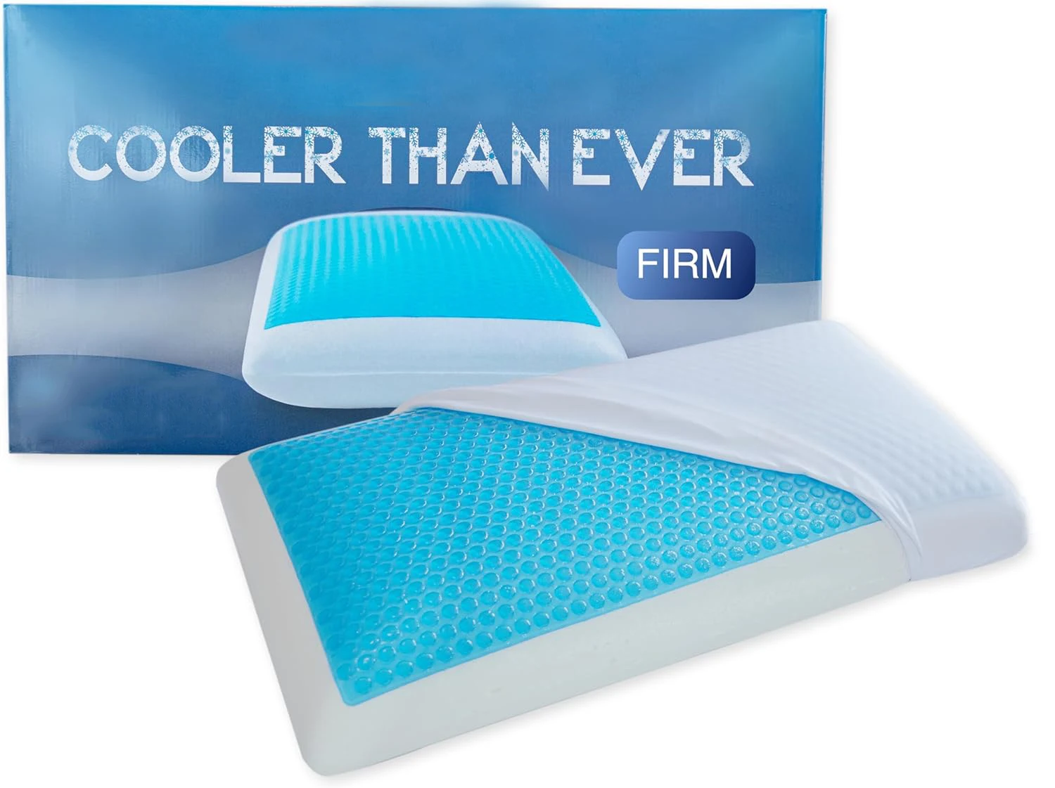 Cooling Bed Pillows for Sleeping Cooling Gel Memory Foam Pillows Side Sleeper Pillows for Adults Queen Size Plush pillow cover