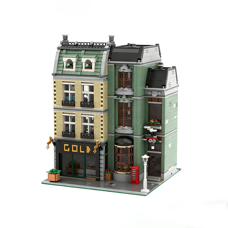 3327pcs MOC Jewellery Toy Shop Modular Streetscape Model Building Blocks Toy Architecture Christmas Gift Brick DIY Idea Kids