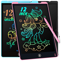 12/8.5 Inch LCD Writing Drawing Tablet Kids Colorful Doodle Board Eye Protection Learning Gifts Trip Toy for 3-8 Years Boy Girl