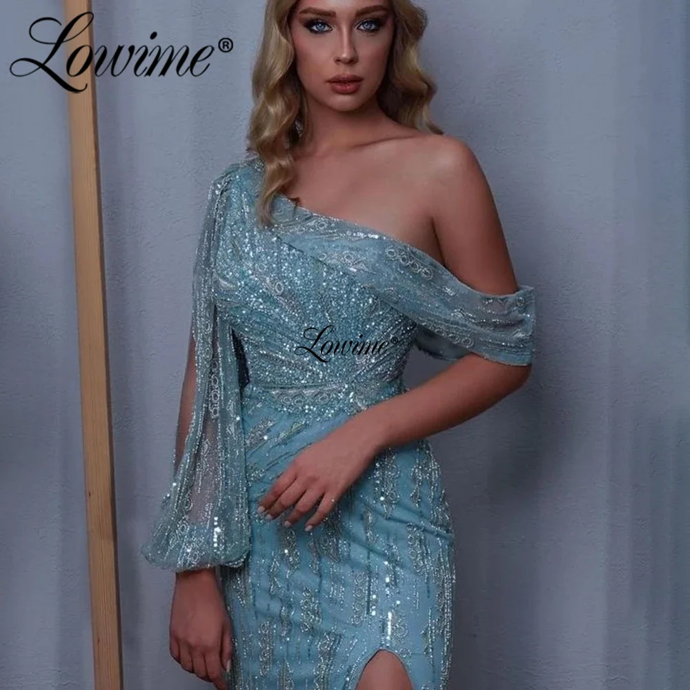 Lowime verde menta lunga sirena abiti da festa paillettes abito da sera donna abbigliamento da sera abito da ballo di nozze celebrità 2022 personalizza