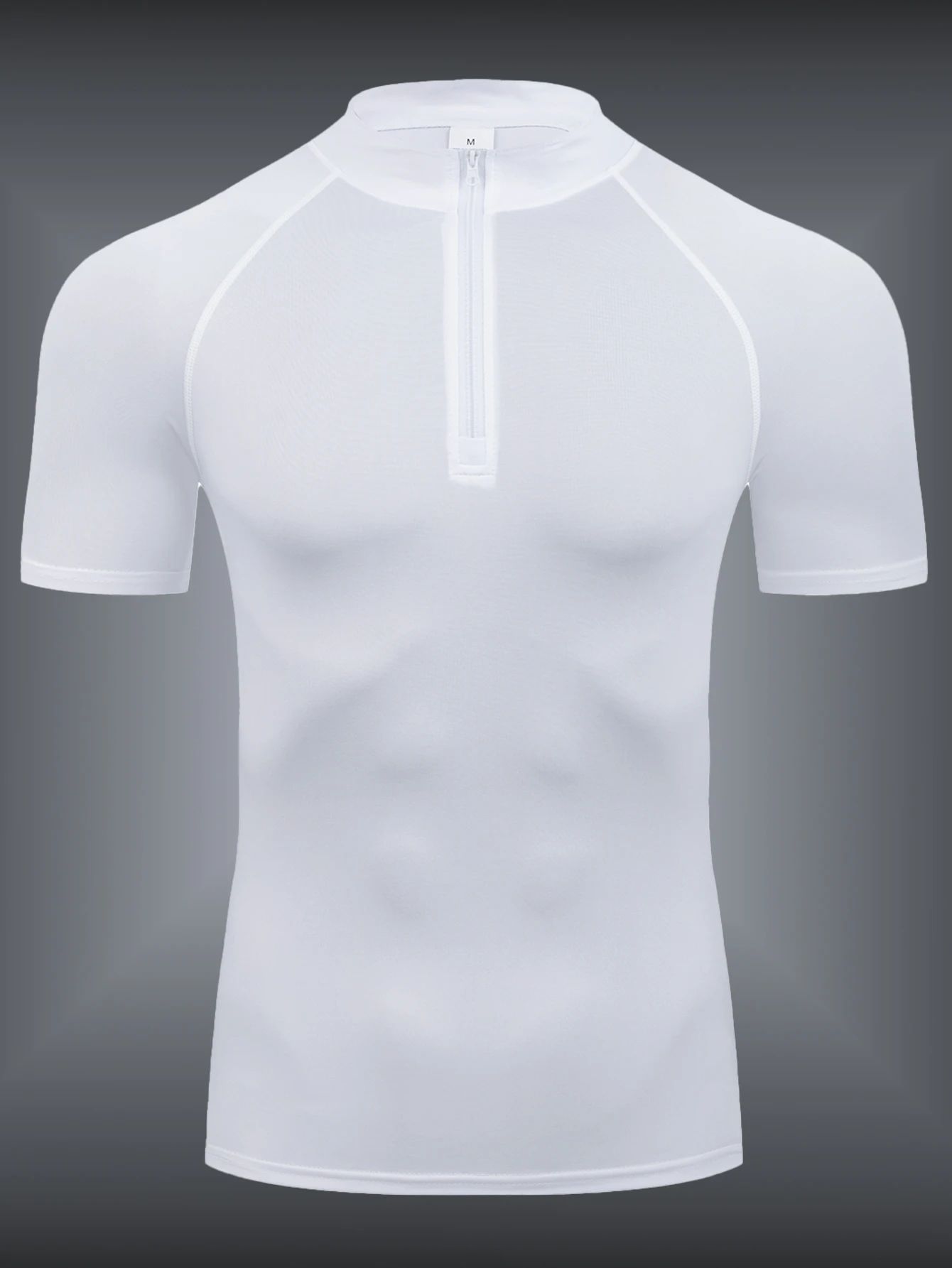 

Men Compression Shirt Running Short Sleeve T-shirt Gym Clothes Summer Tight Fitness Polo Shirt Quick Dry Bodybuilding Muscle Tee