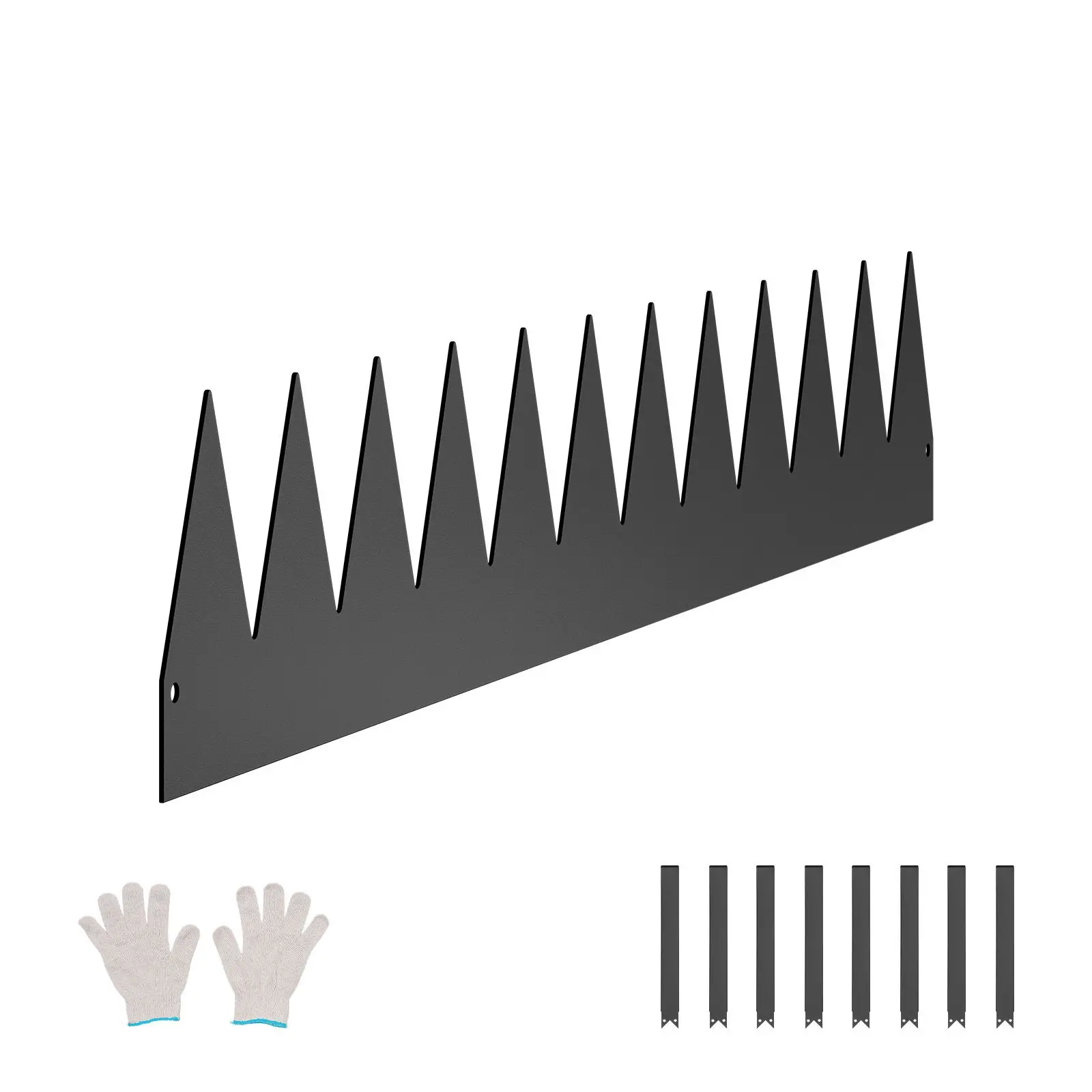 Steel Landscape Edging, 6 Packs 40 x 6 in Rust-Resistant Metal Landscape Edging, Bendable Garden Edging Border, Heavy Duty Lawn Edging, Easy-to-Install, Flower Bed Yard Pathway Divider Black