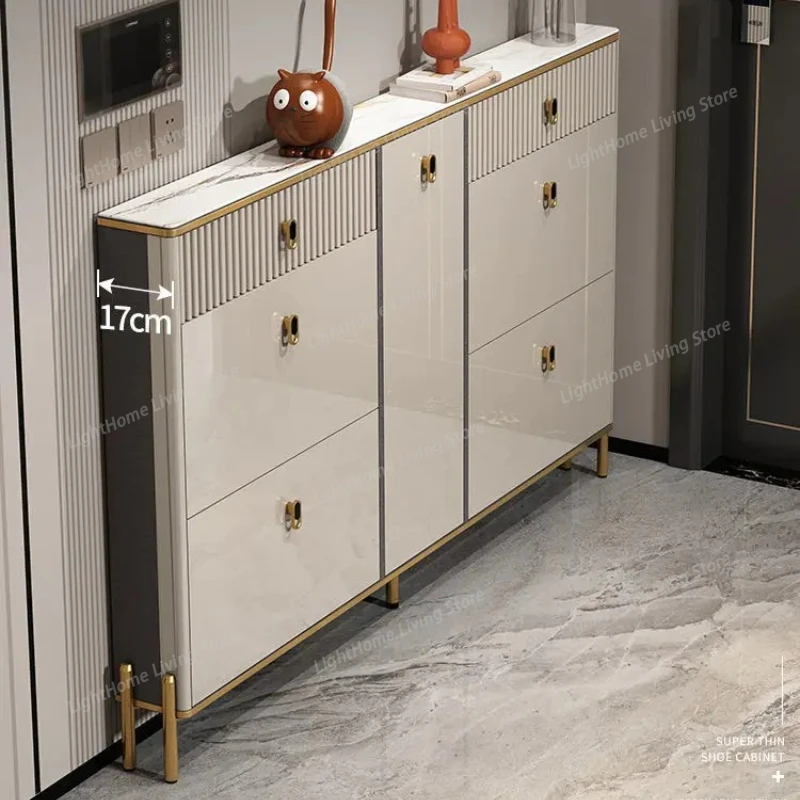 

Modern Living Room Furniture Thin Closet Shoe Cabinet Stand Show Display Storage Ultra-thin Shoe Racks Space Saving Organizer