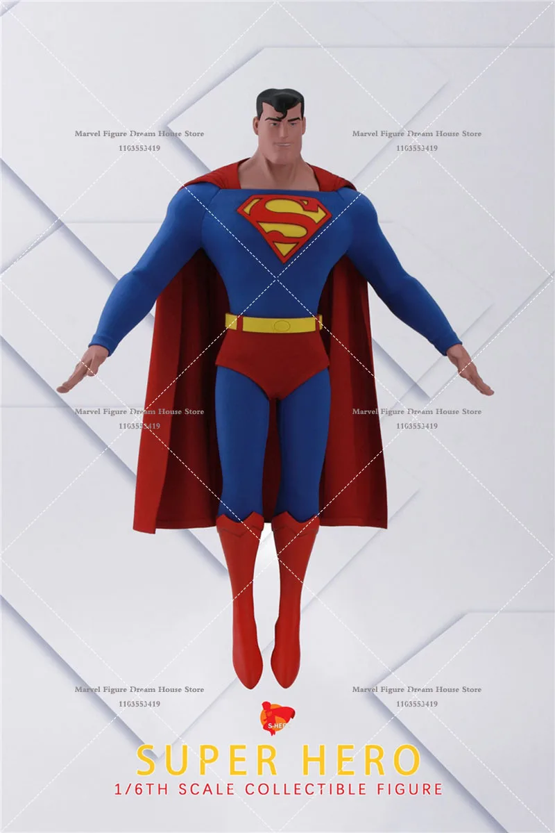 Figura de acción de S HERO SH004 1/6, Super Hero, Detective Comics, hijo de Krypton, Superman, juego completo, 12 ", modelo, versión animada