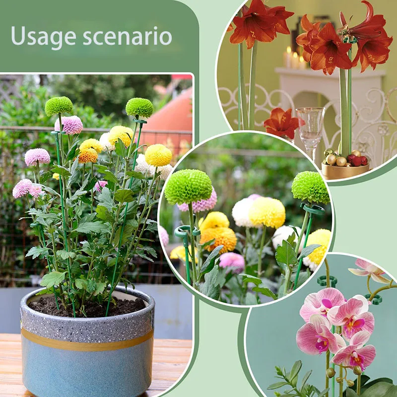 Flower Grow Holder Garden Tools Plastic Plant Supports Stakes Flower Stand Sticks Reusable Protection Fixing Tool  50pcs