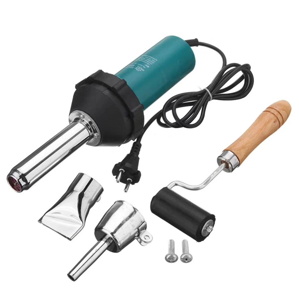 1080W 110V/220V Hot Air Guns Plastic Welding Torch Welder Heat Hot Tools Kit with Nozzle & Roller Welding Machine