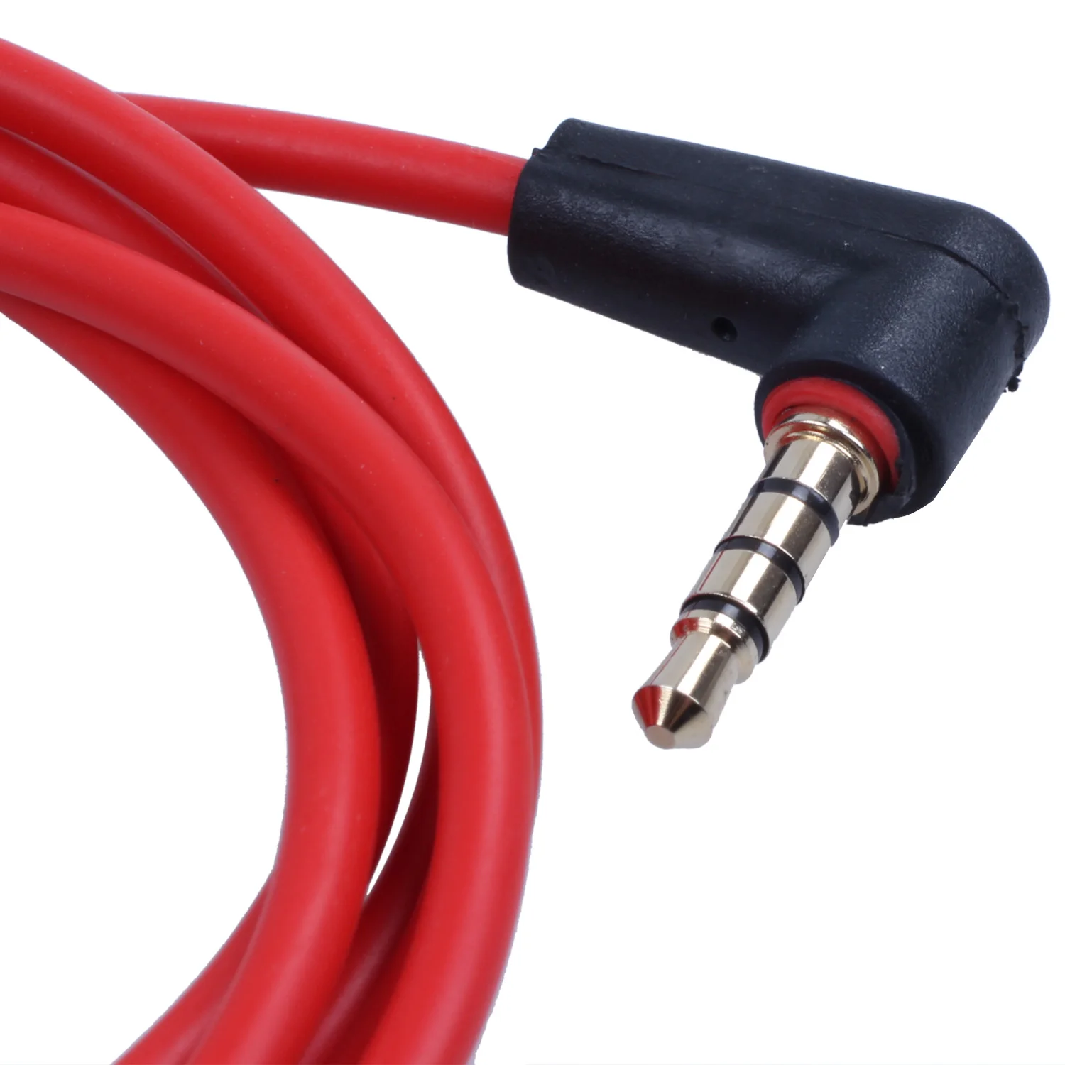 3,5 mm 1/8 polegadas macho para macho 4 pólos carro AUX cabo de áudio gravação fone de ouvido vermelho YDH