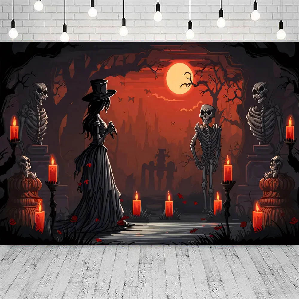 Halloween Party Background Horror Night Ghost Shadow Terror Zombie Scene Photoshoot Photography Backdrop Photo Studio