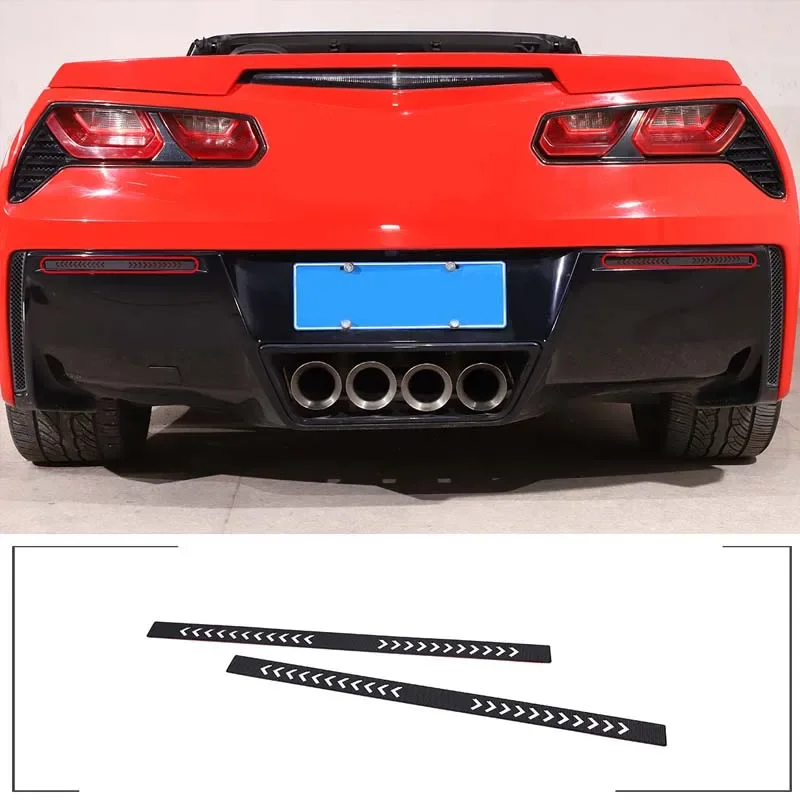 

For Chevrolet Corvette C7 2014-2019 Black Car Rear Fog Light Cover Trim Sticker Rear Bumper Decoration Styling Accessories