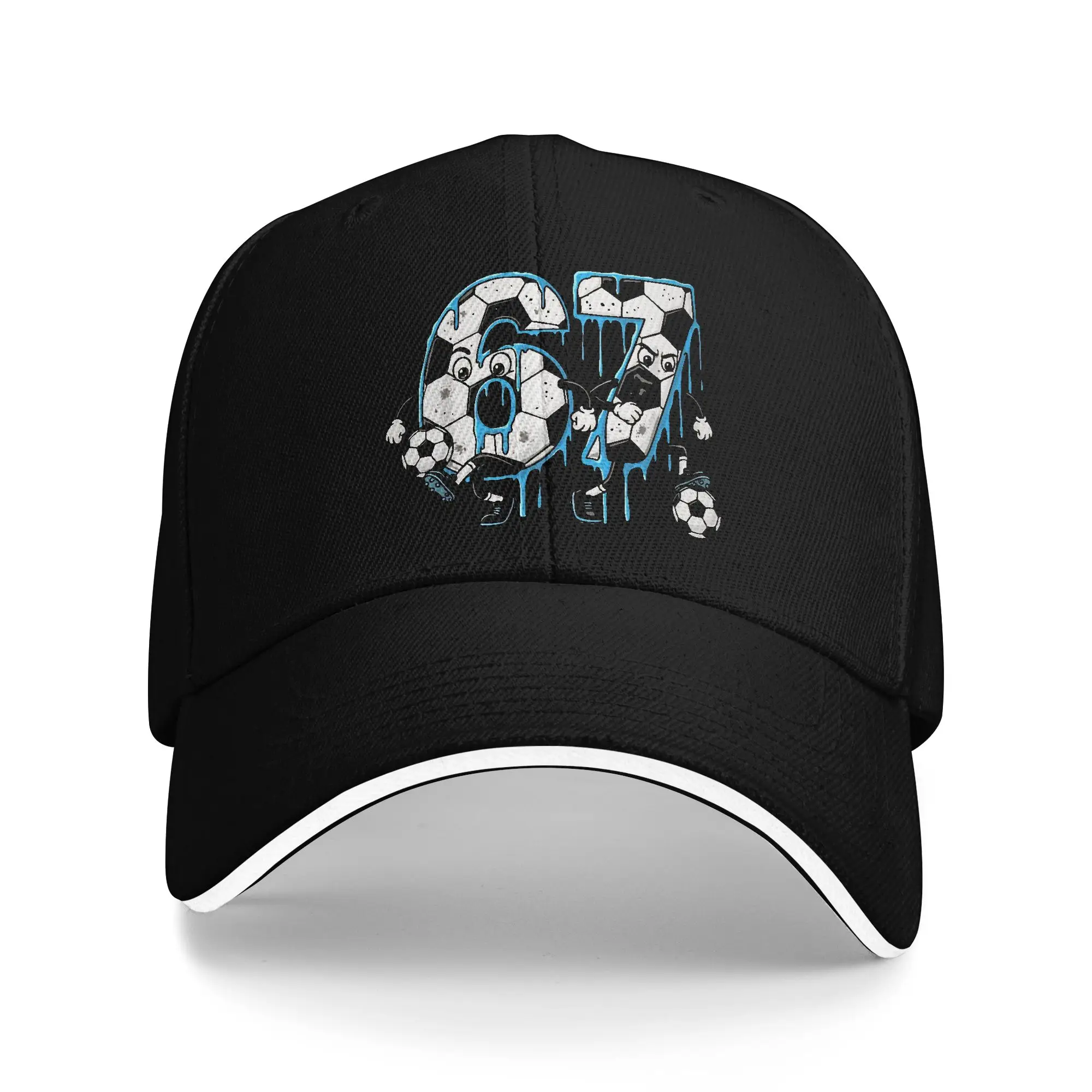 Soccer 67 Six Seven 6 7 Football Funny Meme Outfit Men Women Baseball Caps  Dad Hat Retro Outdoor Headwear Adjustable Fit Cap