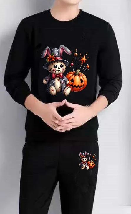 

Мужской комплект, комплект толстовки, спортивная зимняя одежда с длинными рукавами, мужская осенняя одежда с принтом Skeleton Bunny, новые мужские комплекты, комплект мужской одежды