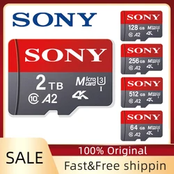 SONY 2TB Micro SD karta pamięci 512GB 256GB 128GB 64GB 32GB Micro SD TF karta Flash Class 10 MicroSD do Xiaomi aparat fotograficzny