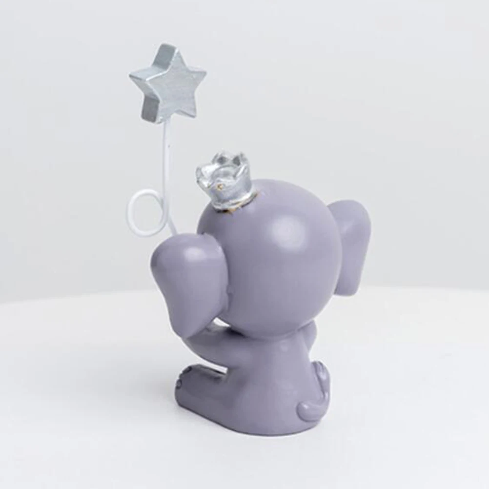 

Lovely Resin Ornaments for Home Decor Cute Elephant Cake Topper Moon Star Statue Wedding Gift Resin Craft Room Decoration