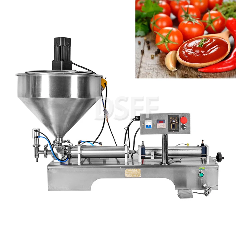 Commercial Pneumatic Paste Liquid Packaging Machine Tomato Sauce/Salad Sauce High Viscosity Liquid Filling Machine