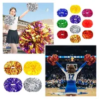 30cm*37cm Flower Ball Multicolors PET Cheerleading Pom Poms Colorful Come On Props Sports Match Vocal Ball Cheerleading 4