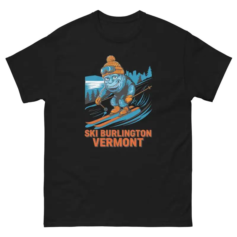 Esquí Burlington Vermont Monster Esquí Esquiador Animal Camiseta