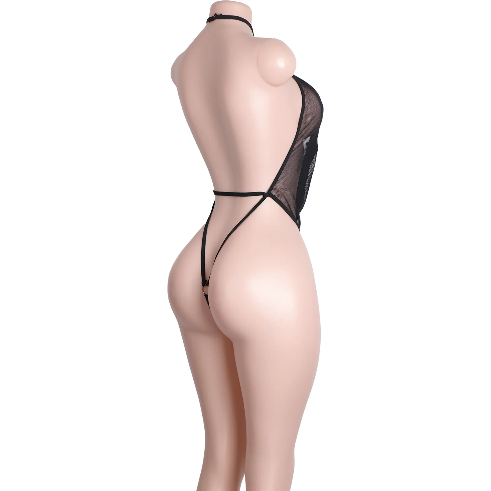 Bondage Bikini Erotic Lingerie Sexy Pole Dance Outfit Tied Mesh Swimwear Clubwear Seductive Women Fashion Apparel