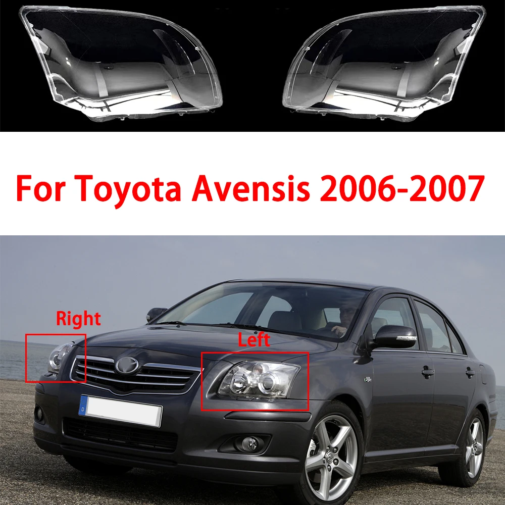 Dla Toyota Avensis 2006-2007 Osłona reflektora Klosz przedniego reflektora samochodowego Przezroczysta plastikowa osłona Akcesoria samochodowe