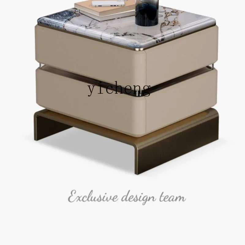 

Light Luxury Solid Wood Bedside Cabinet Minimalist Bedside Storage Bedroom Advanced