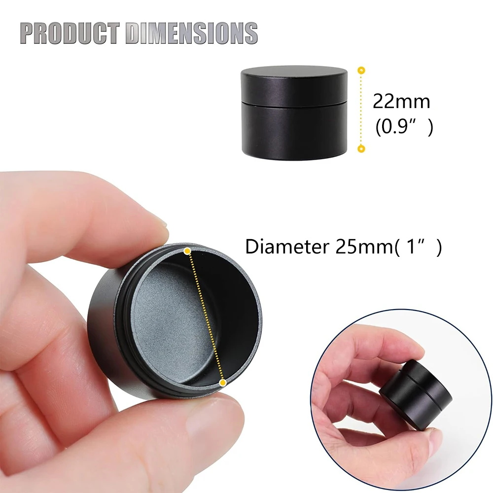 Portable Daily Pill Case,Aluminium Alloy Waterproof Travel Round Pill Box,Pocket Purse Medicine Vitamin Holder Container