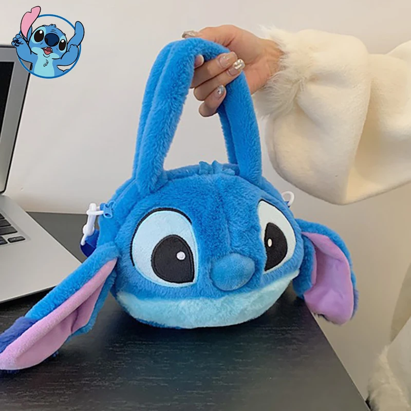 Disney Stitch Cartoon Schoudertas Cosmetica Opslag Pluche Messenger Bag Damesmode Anime Stijl Handtas Meisjes Verjaardagscadeaus