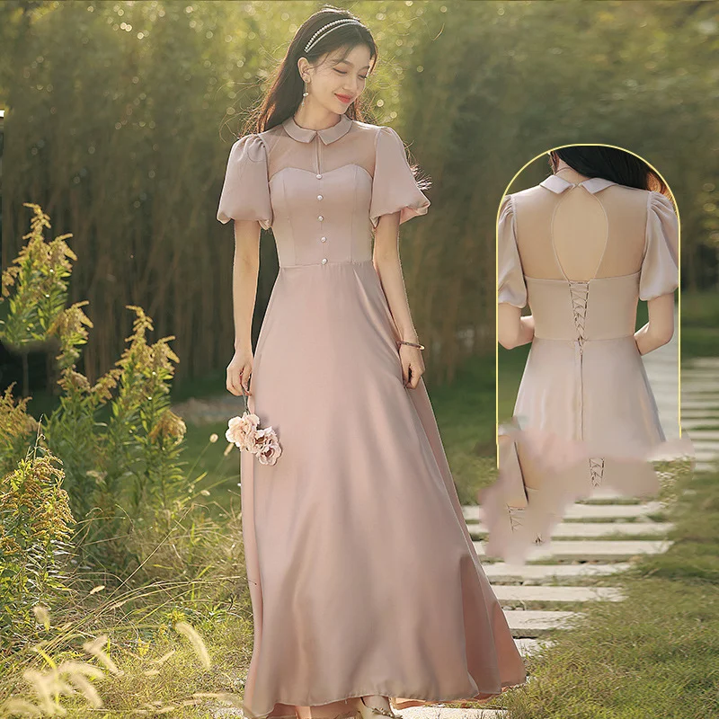 

Reject Return A108 Summer Bridesmaid Dresses Elegant Party Dresses 2024 With Sleeves Luxury Dress For Weddings Formal Event