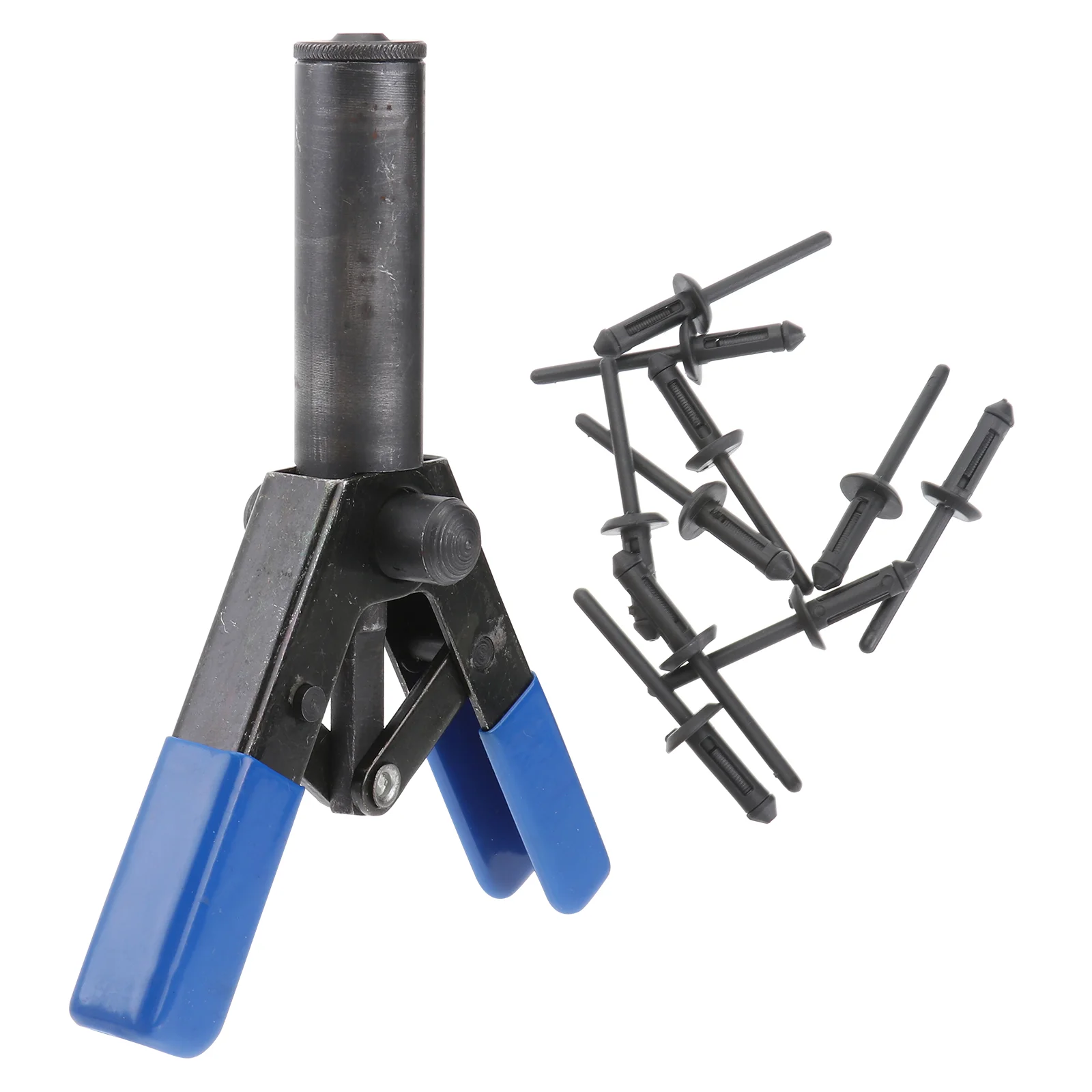 

1 Set 1pc Core-pulling Riveter Machine Puller Hand Tool and 40pcs Ergonomic Design Poly Rivet (Black)