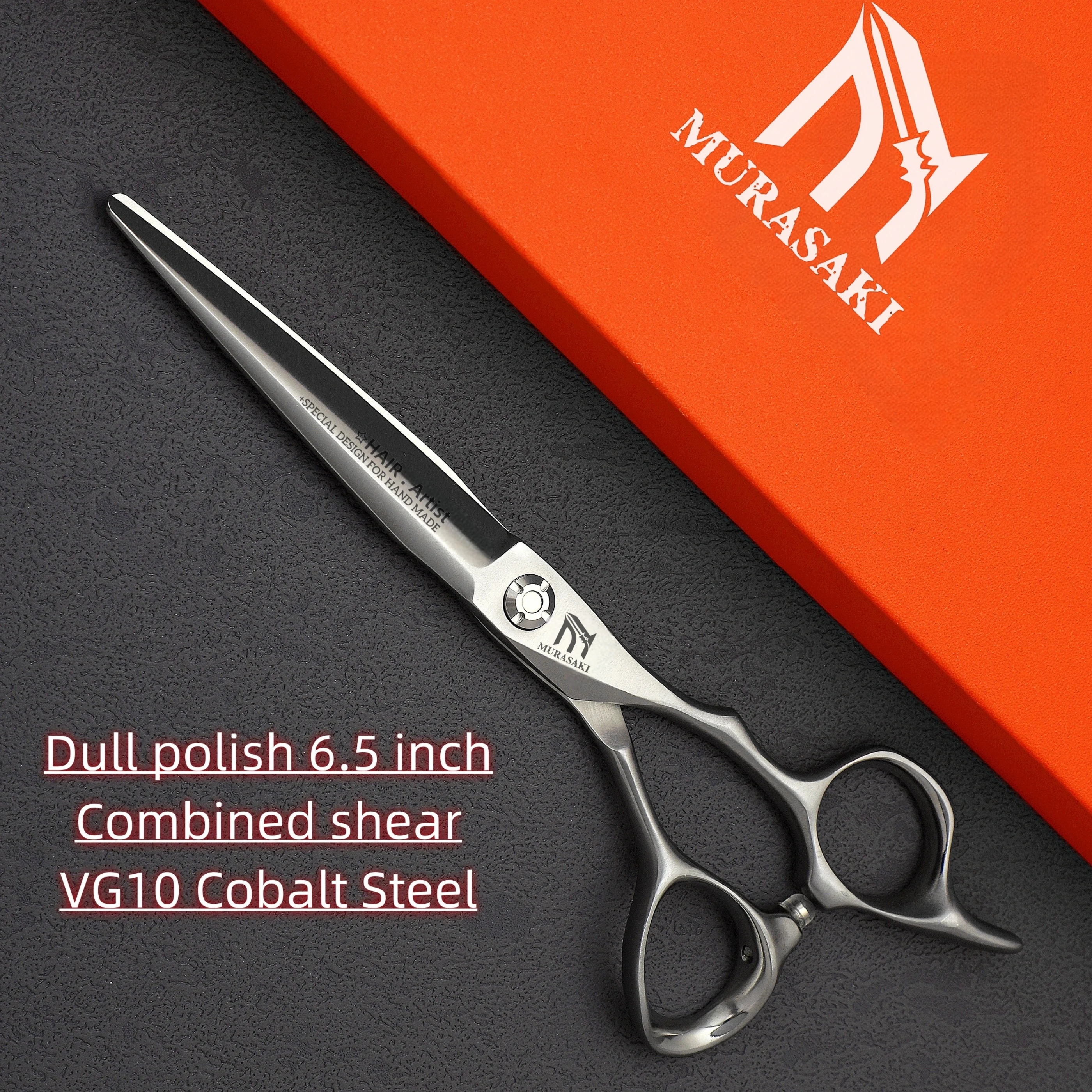

Professional barber scissors，VG10 Cobalt steel，6.5-7.0 inch Dull polish barber scissors，Sharp and durable barbershop accessories