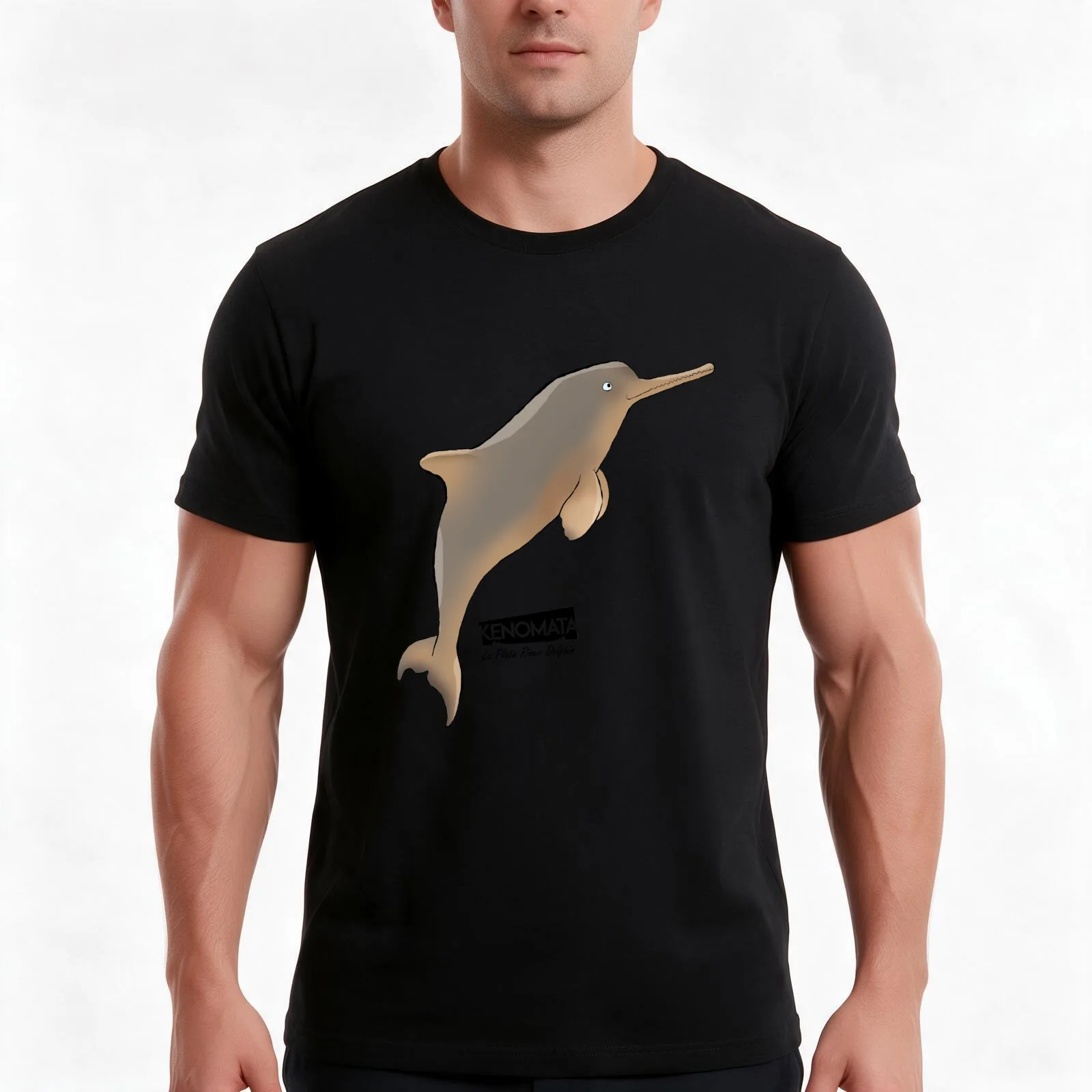 La Plata River Dolphin T-Shirt, Summer Casual Cotton Tee, Oversized Streetwear Tops, Vintage Graphic Print, Unisex Men Women