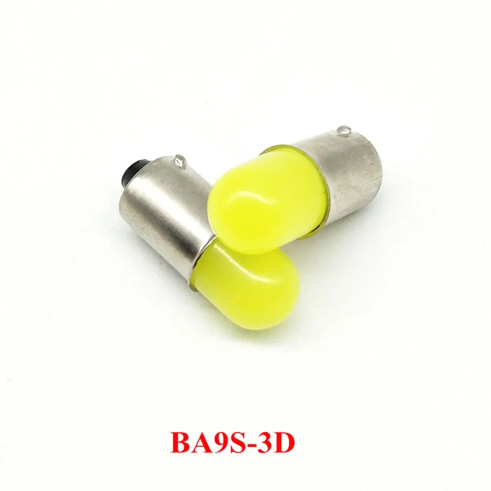 خصم 100 قطعة BA9S T11 T4W T5 1895 233 جولة ثلاثية الأبعاد COB LED لوحة ترخيص السيارة ضوء السيارات الداخلية الباب مصباح ماركر لمبة #2
